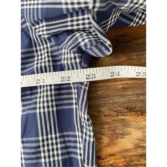 J. Crew Men's Plaid Flex‎ Washed Slim Button Down Shirt Blue White Large NWT - Picture 5 of 6